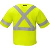 Ironwear X-Back Polyester Mesh Safety Vest Class 3 w/ Zipper & Radio Clips (Lime/3X-Large) 1294-LZ-RD-X-3XL